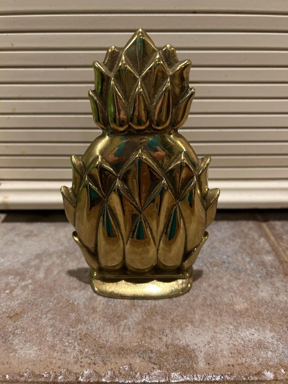Brass Bookend Pineapple Shaped Bookend